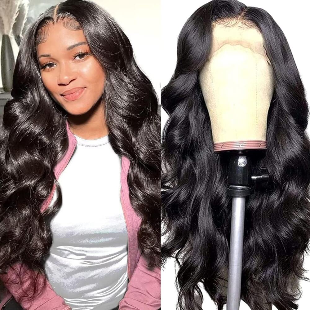 13 x 4 Body Wave Lace Front Wig Natural Black‎ Color 100% Human Hair - 18 INCH